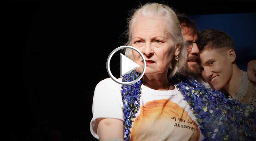 Westwood sfila pensando ad Assange