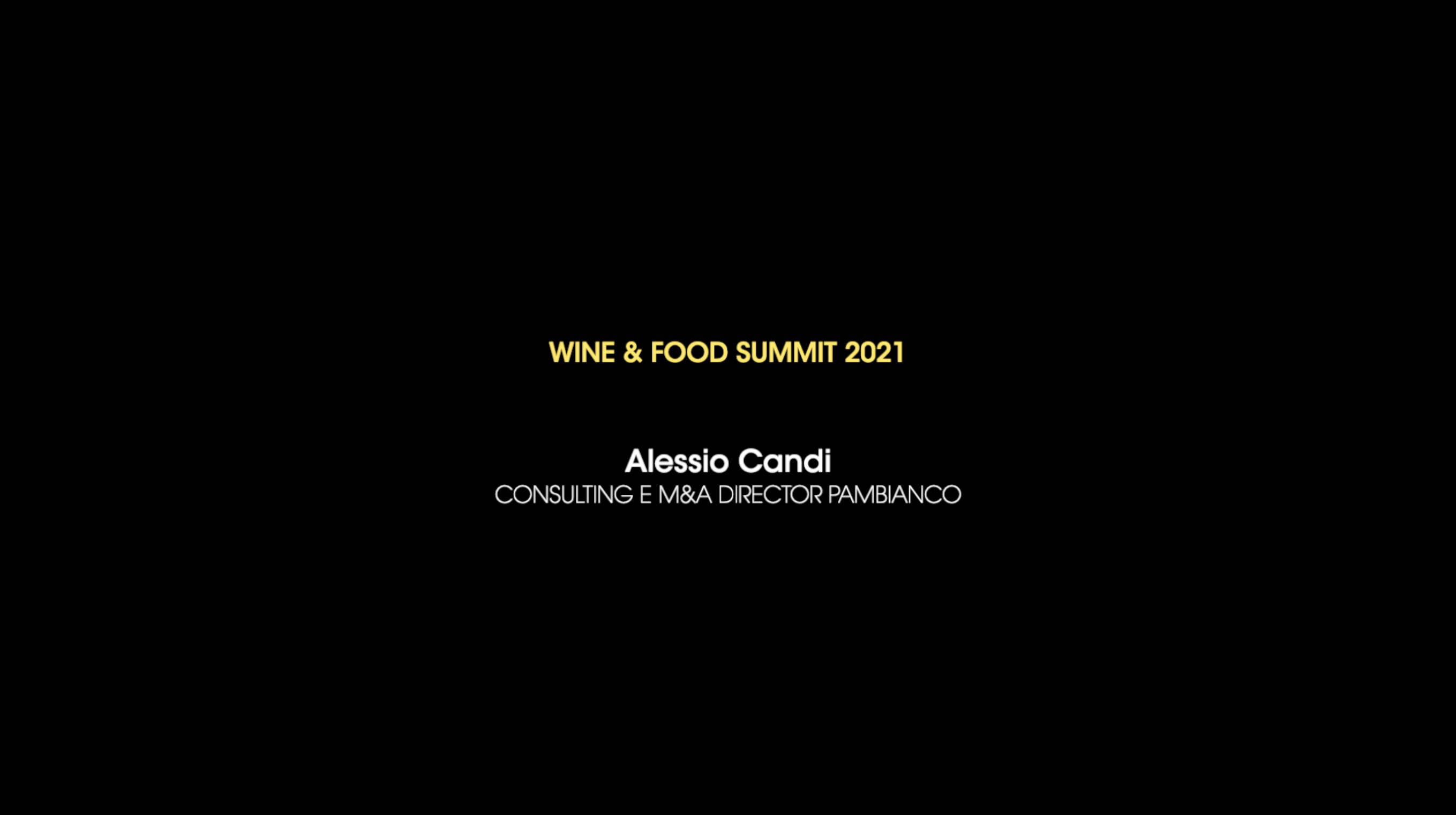 I settori del wine&food e la sfida della ripresa – Alessio Candi